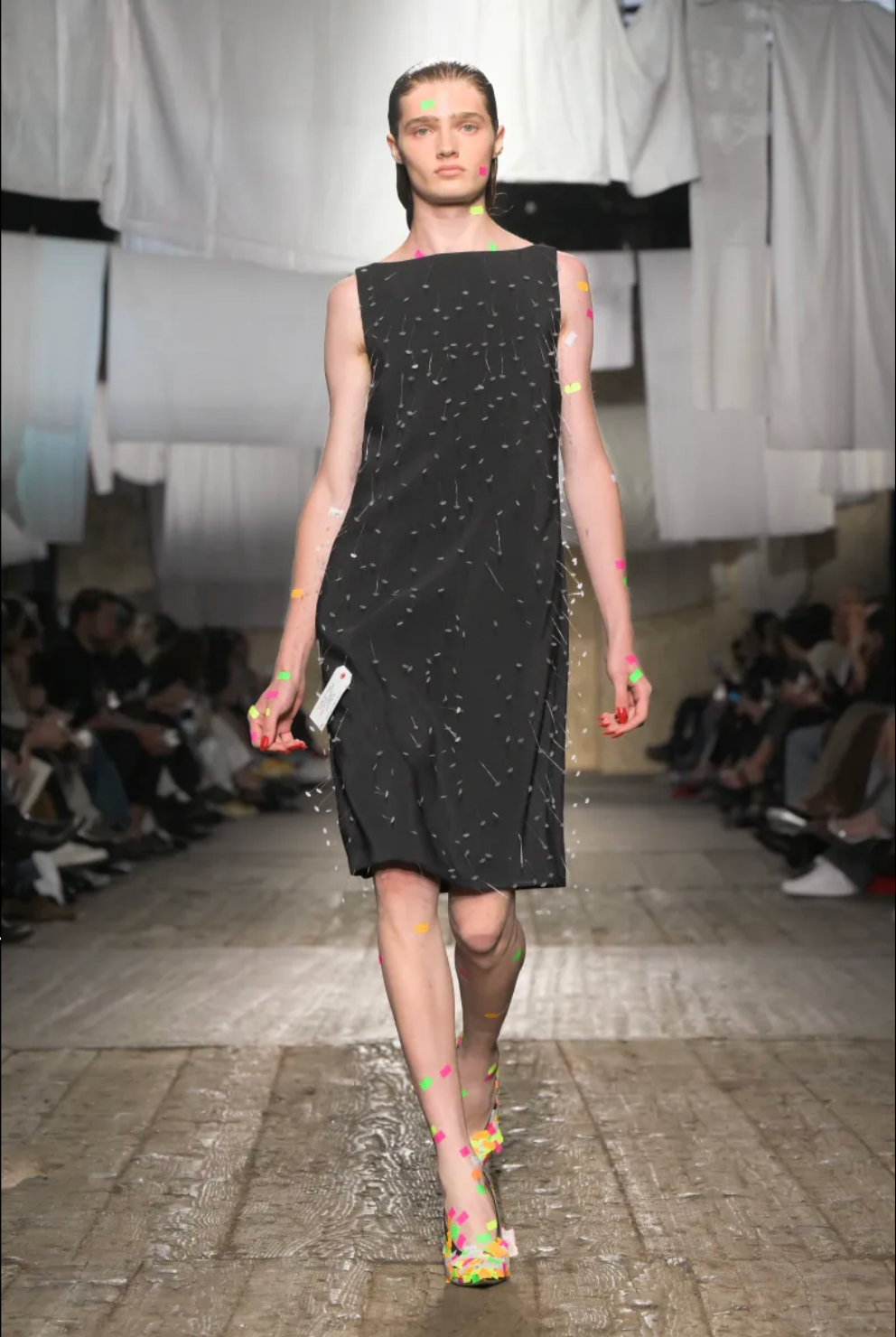 MOSCHINO COUTURE! - S2025 Black Crepe Shift Dress, Multiple Items Available