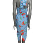 MOSCHINO COUTURE! - R2025 Blue & Red Floral Cotton Dress, Size-2