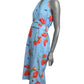 MOSCHINO COUTURE! - R2025 Blue & Red Floral Cotton Dress, Size-2