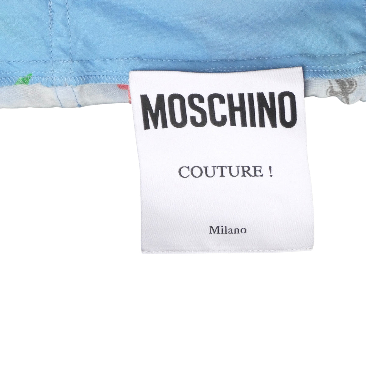 MOSCHINO COUTURE! - R2025 Blue & Red Floral Cotton Dress, Size-2