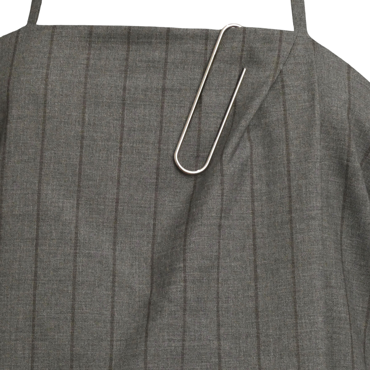 MOSCHINO COUTURE! - 2025 Grey Wool Pinstripe Halter Dress, Multiple Items Available