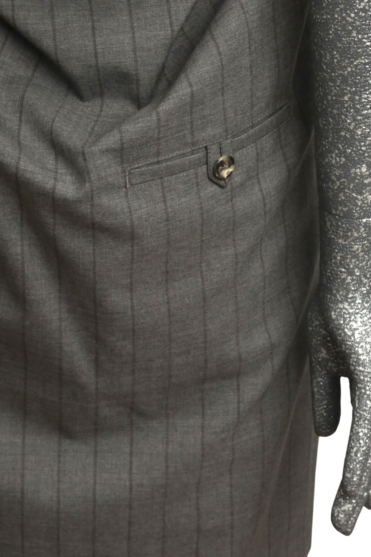 MOSCHINO COUTURE! - 2025 Grey Wool Pinstripe Halter Dress, Multiple Items Available