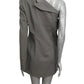 MOSCHINO COUTURE! - R2025 Grey One Shoulder Blazer, Size-4
