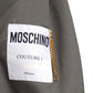 MOSCHINO COUTURE! - R2025 Grey One Shoulder Blazer, Size-4