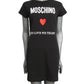 MOSCHINO COUTURE! - 2024 Black Embroidered T-Shirt Dress, Size-6