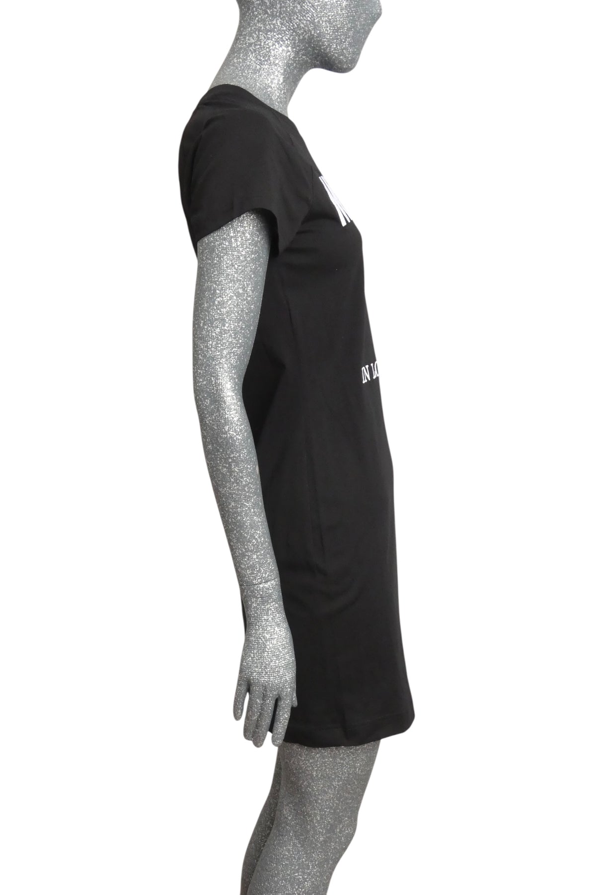 MOSCHINO COUTURE! - 2024 Black Embroidered T-Shirt Dress, Size-6