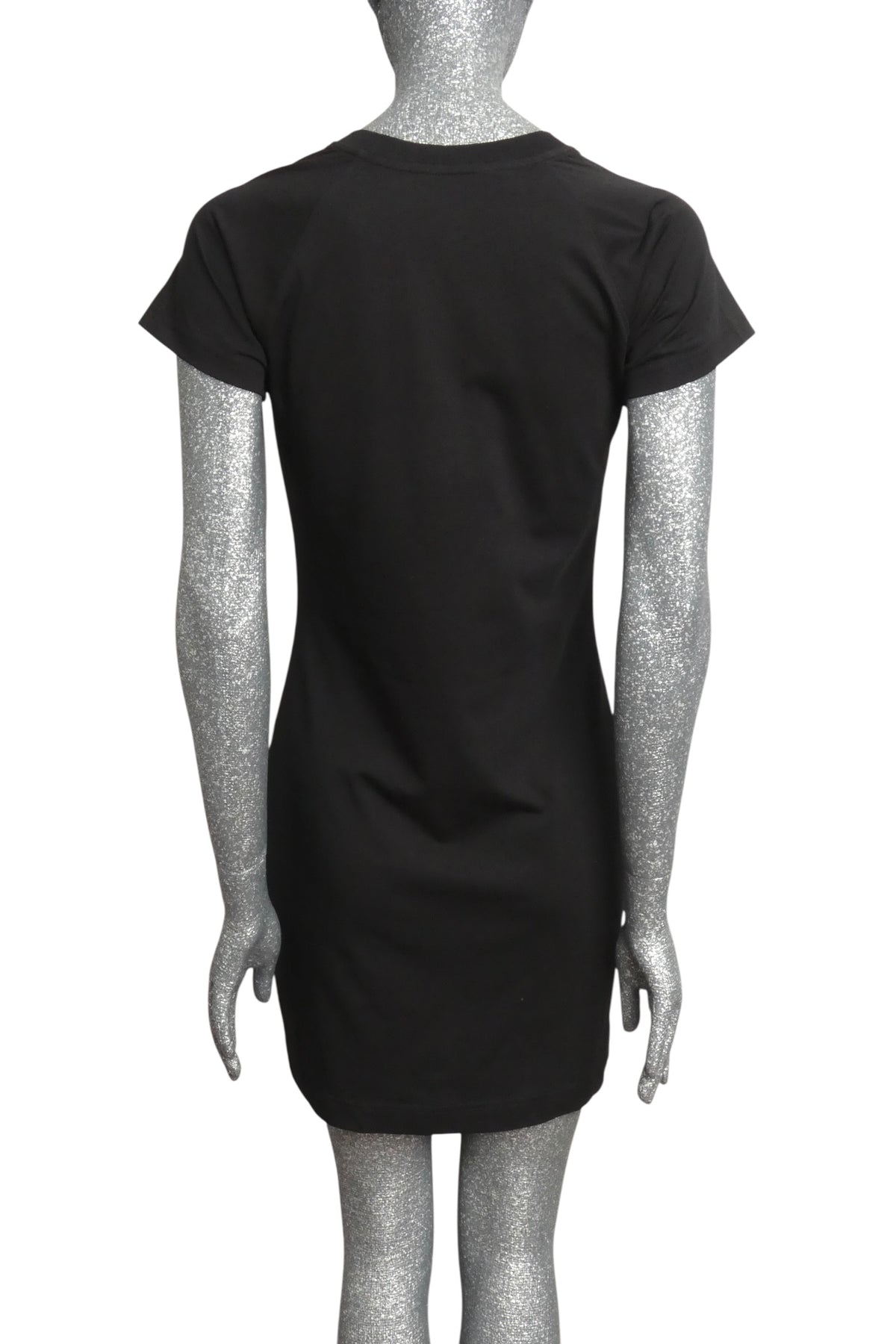 MOSCHINO COUTURE! - 2024 Black Embroidered T-Shirt Dress, Size-6