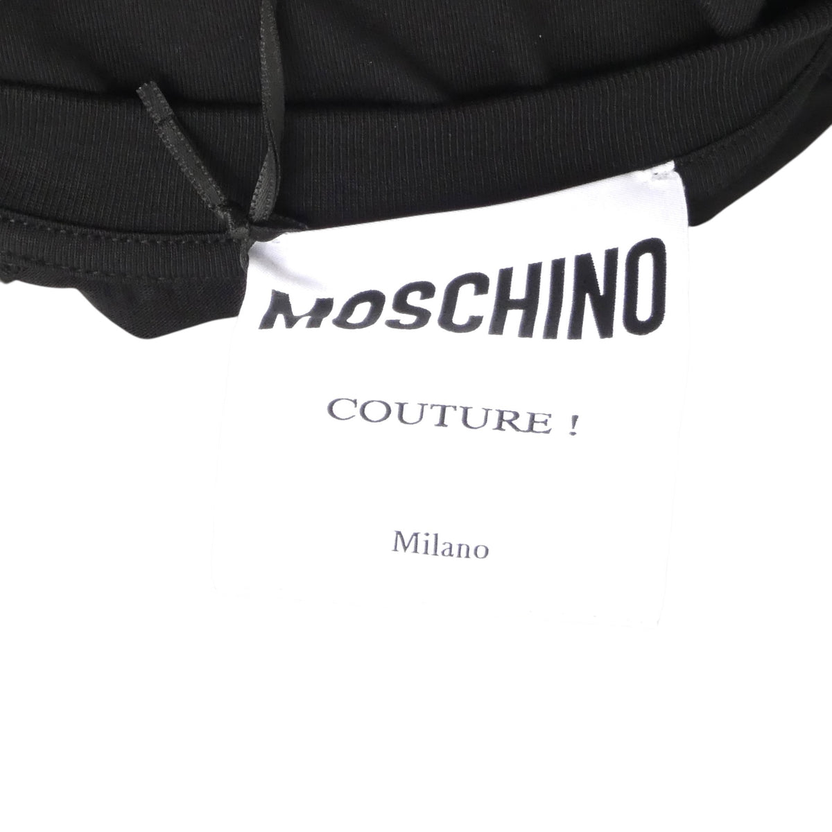 MOSCHINO COUTURE! - 2024 Black Embroidered T-Shirt Dress, Size-6