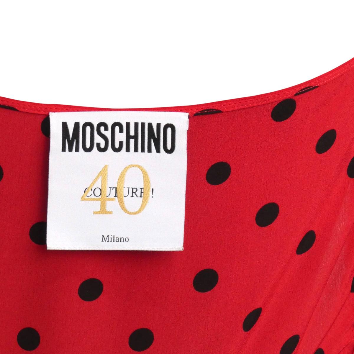 MOSCHINO COUTURE! - 2024 NWT Silk Polka Dot Dress, Multiple Sizes Available