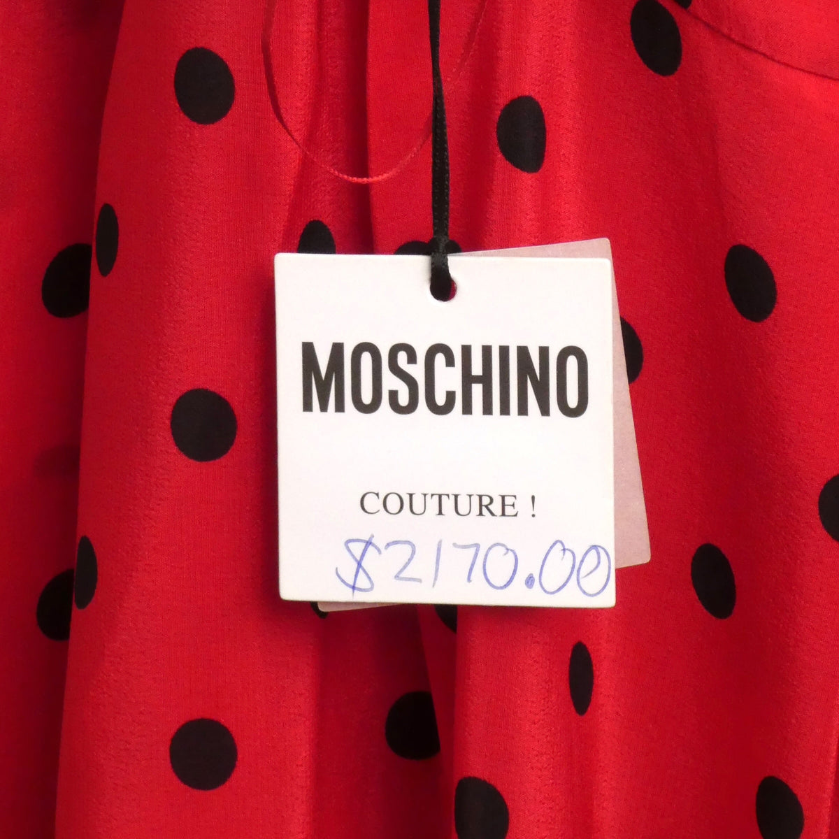 MOSCHINO COUTURE! - 2024 NWT Silk Polka Dot Dress, Multiple Sizes Available