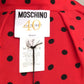 MOSCHINO COUTURE! - R2024 Red & Black Silk Polka Dot Skirt, Size-4