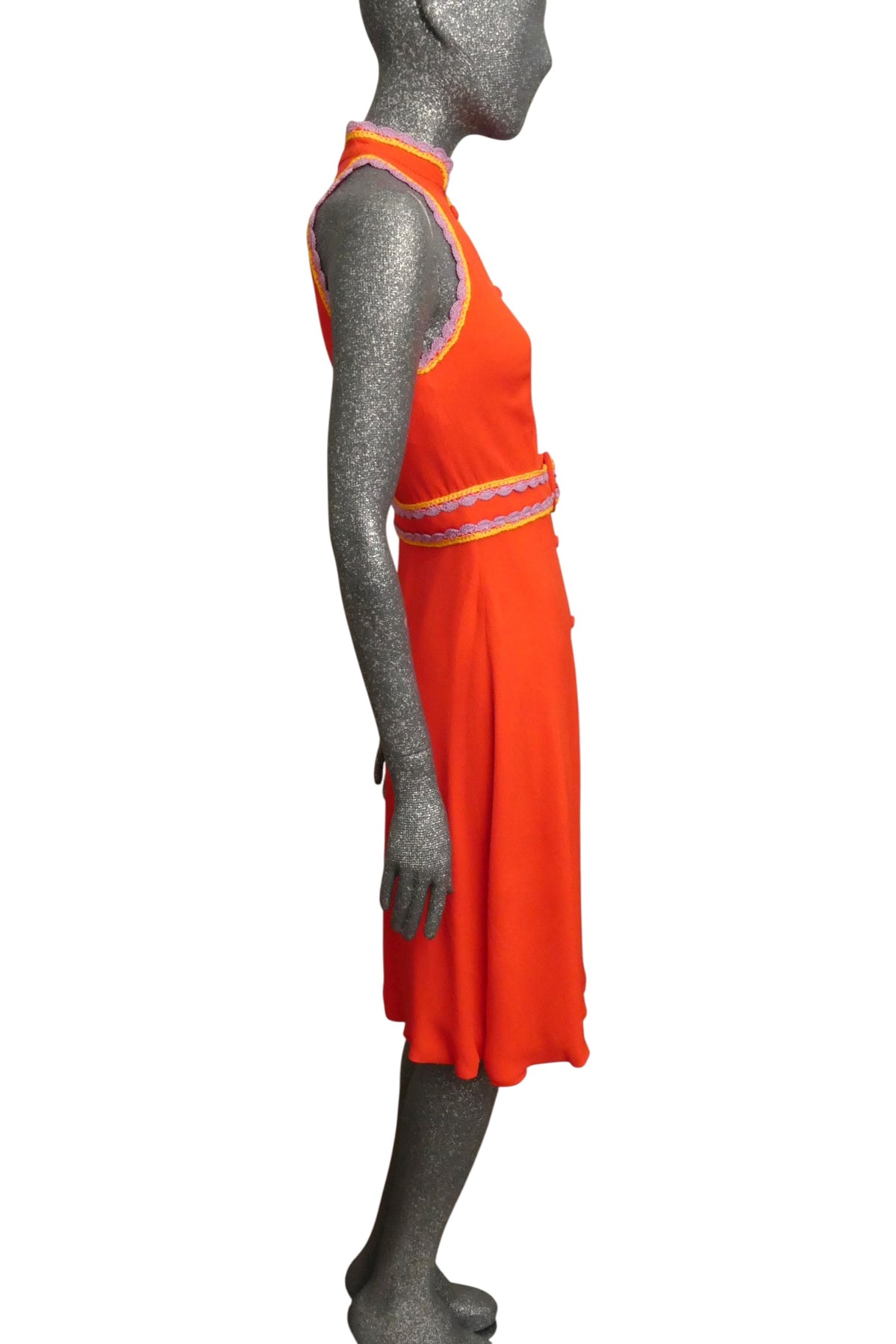 MOSCHINO COUTURE! - R2023 Orange Silk & Knit Trim Dress, Multiple Items Available