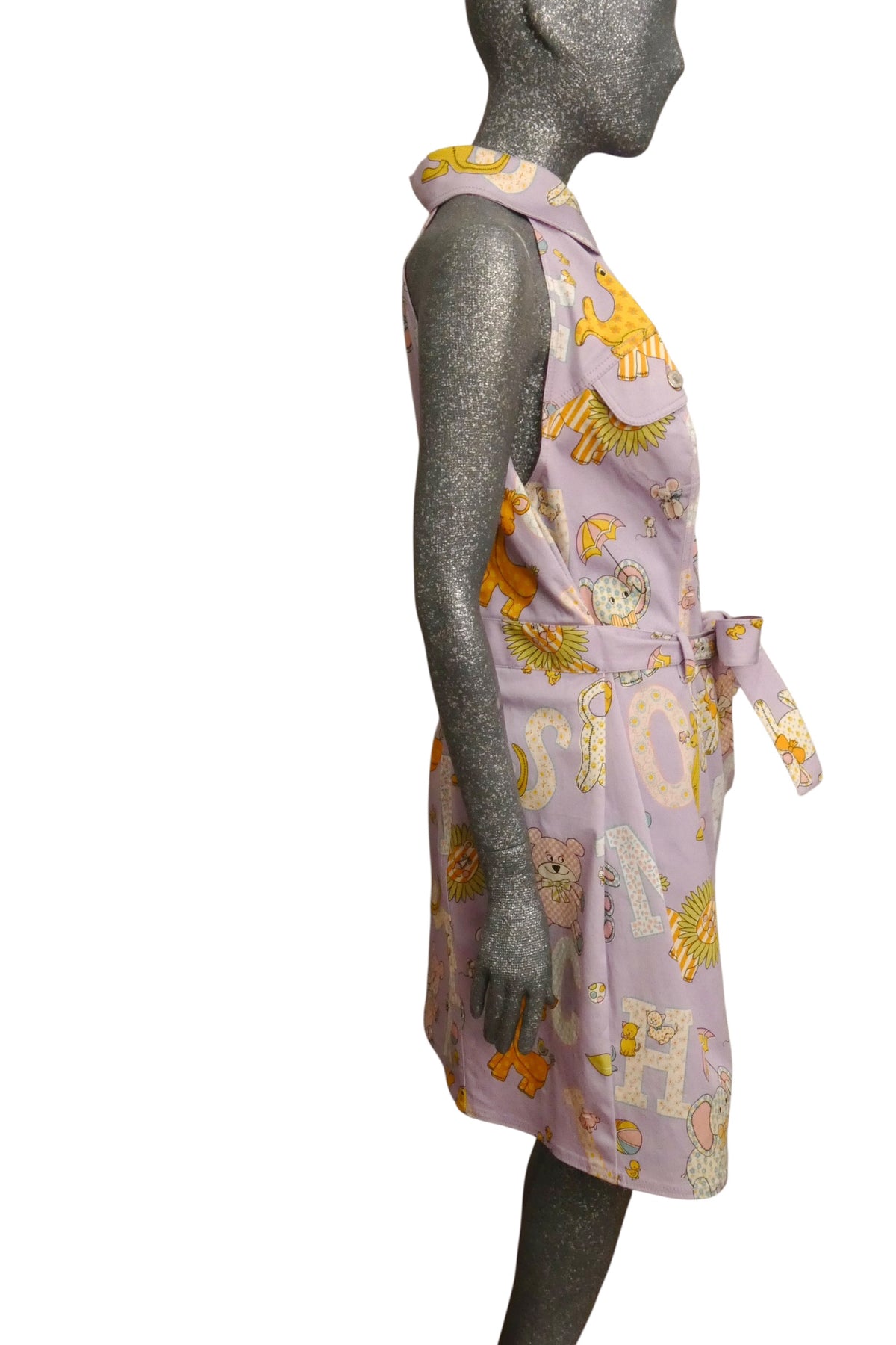 MOSCHINO COUTURE! - S2022 Lavender Animal Print Dress, Size-12