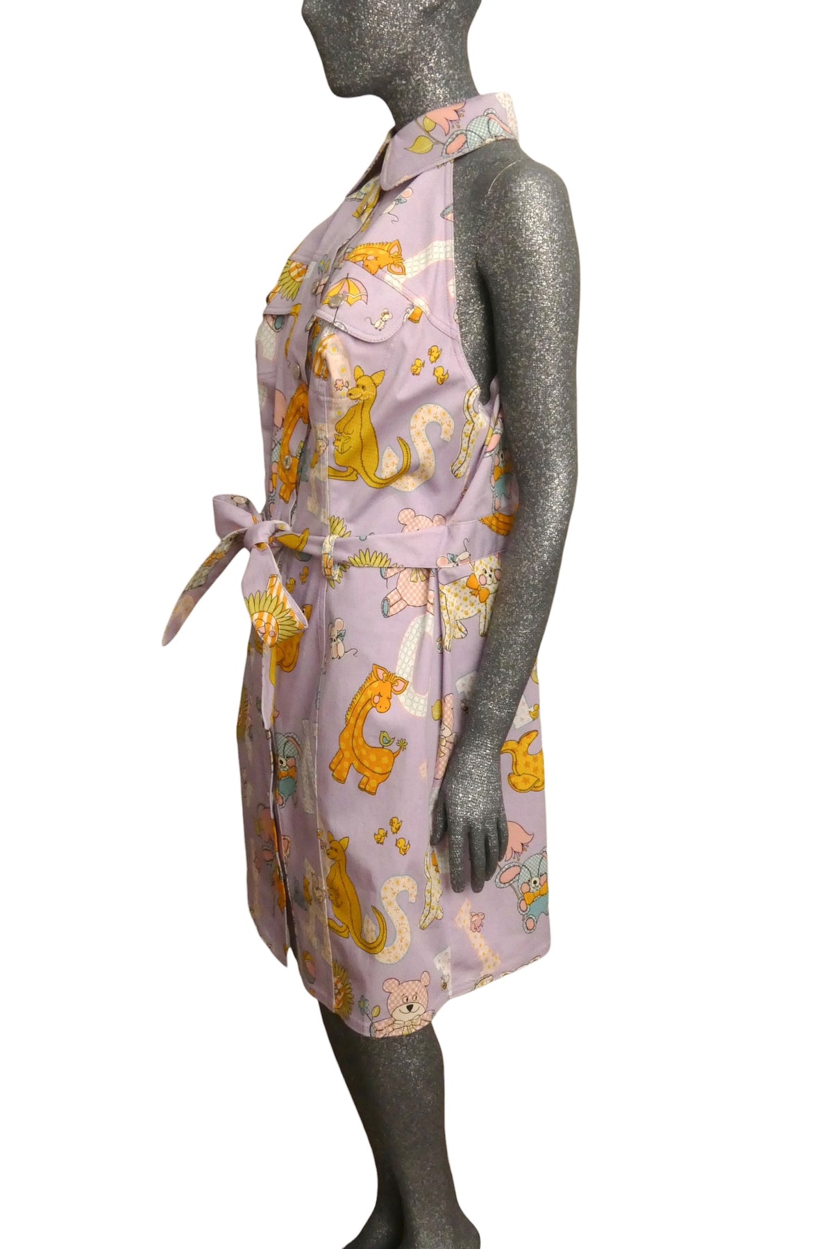 MOSCHINO COUTURE! - S2022 Lavender Animal Print Dress, Size-12