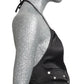 MOSCHINO JEANS - 2024 Black Satin Jean Halter Top, Size-2