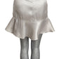 MOSCHINO JEANS - 2024 Silver Metallic Trumpet Skirt, Size-6