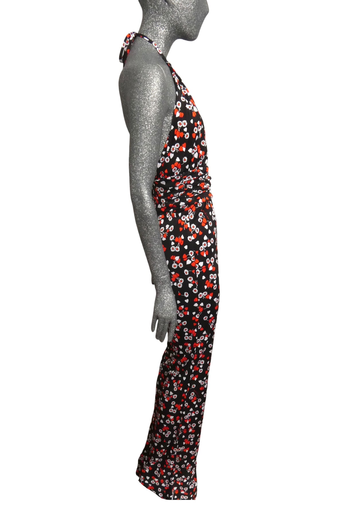 MOSCHINO COUTURE! - 2023 Black & Red Heart Knit Jumpsuit, Multiple Sizes Available