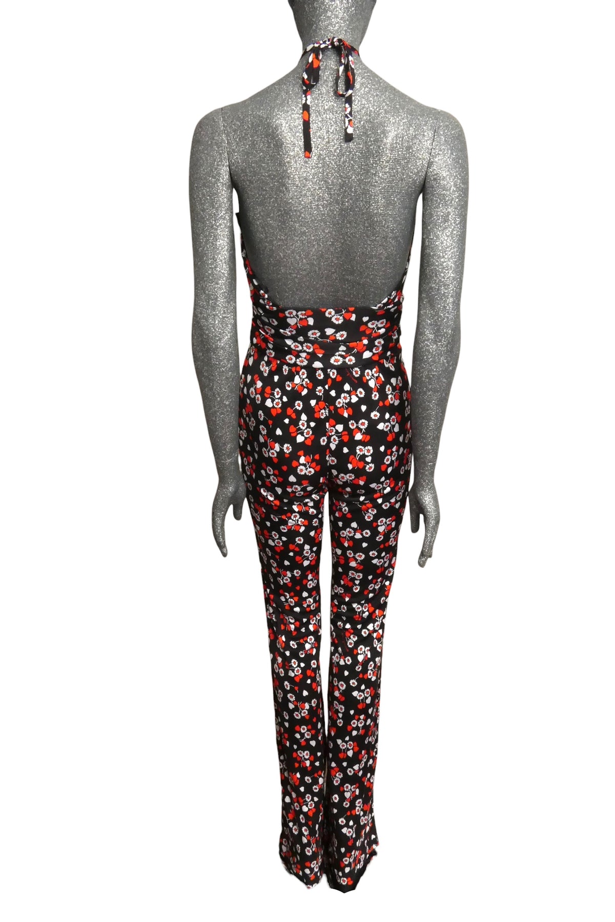 MOSCHINO COUTURE! - 2023 Black & Red Heart Knit Jumpsuit, Multiple Sizes Available