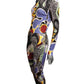 MOSCHINO COUTURE! - R2023 Multi Printed Knit Jumpsuit, Size-10