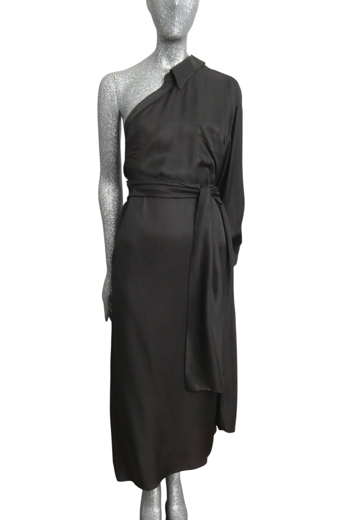 MOSCHINO COUTURE! - R2025 Black One Shoulder Maxi Dress, Multiple Sizes Available