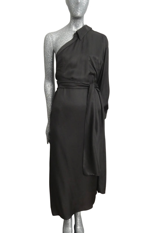 MOSCHINO COUTURE! - R2025 Black One Shoulder Maxi Dress, Multiple Sizes Available