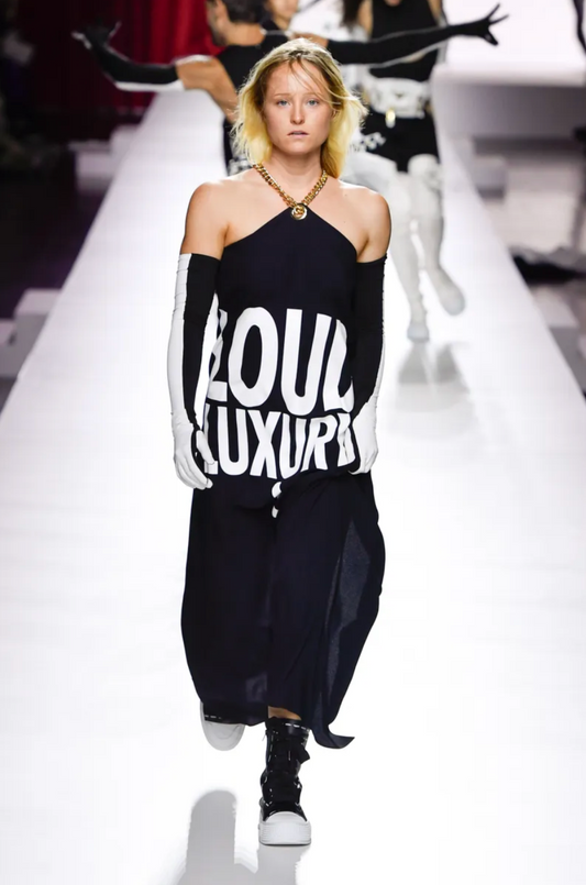 MOSCHINO COUTURE! - R2024 Black & White Loud Luxury Dress, Size-8