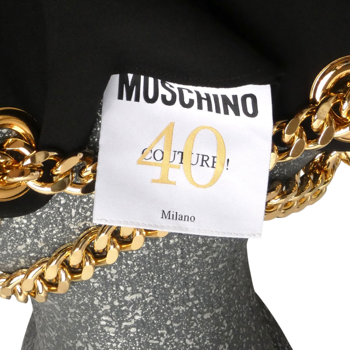MOSCHINO COUTURE! - R2024 Black & White Loud Luxury Dress, Size-8