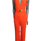 MOSCHINO COUTURE! - R2023 Red Smiley Buckle Jumpsuit, Size-8