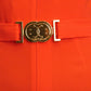 MOSCHINO COUTURE! - R2023 Red Smiley Buckle Jumpsuit, Size-8