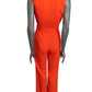 MOSCHINO COUTURE! - R2023 Red Smiley Buckle Jumpsuit, Size-8