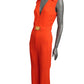 MOSCHINO COUTURE! - R2023 Red Smiley Buckle Jumpsuit, Size-8