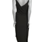 MOSCHINO COUTURE! - 2025 Black Knit Tassel Evening Dress, Size-4