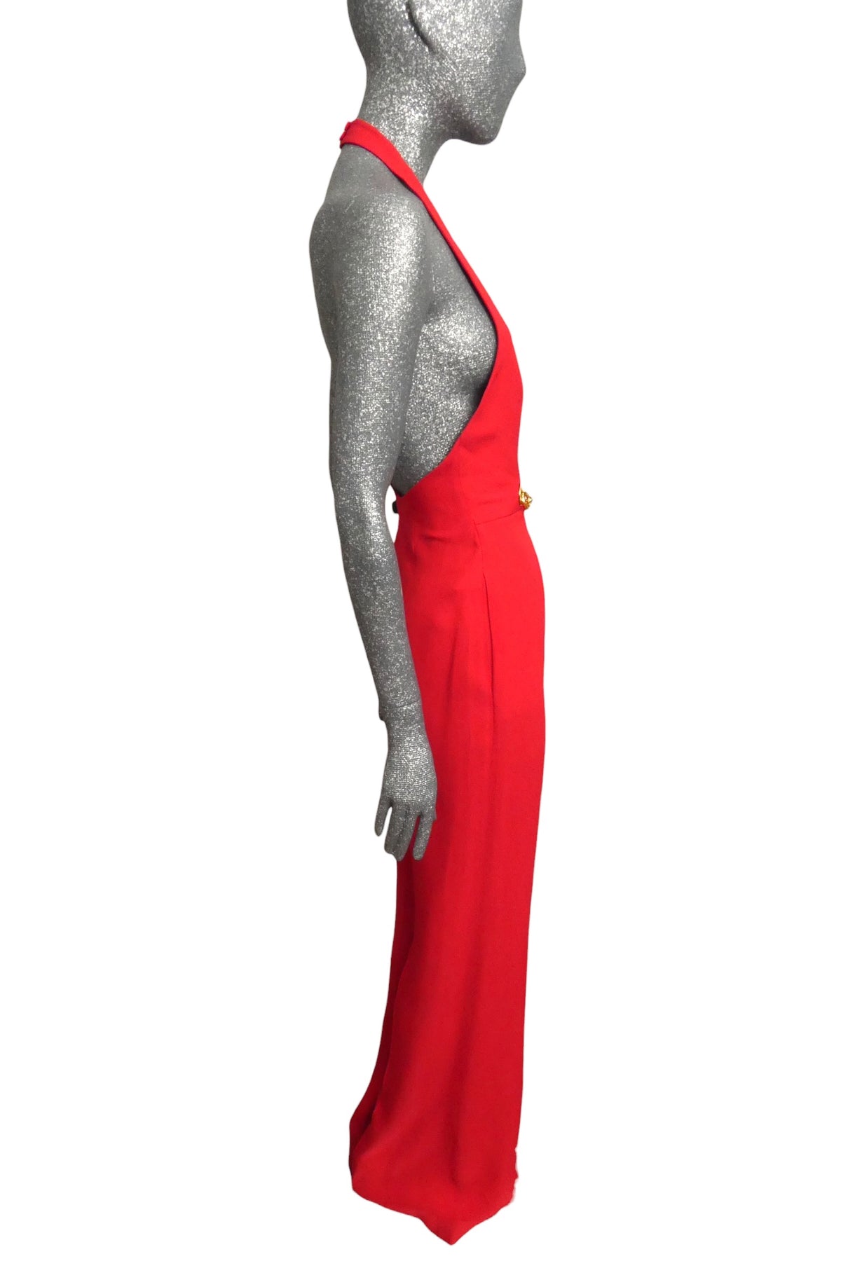 MOSCHINO COUTURE! - R2024 Red Crepe Chain Jumpsuit, Multiple Items Available