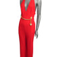MOSCHINO COUTURE! - R2024 Red Crepe Chain Jumpsuit, Multiple Items Available