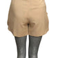 MOSCHINO COUTURE! - S2025 Beige Slipper Pocket Shorts, Size-0