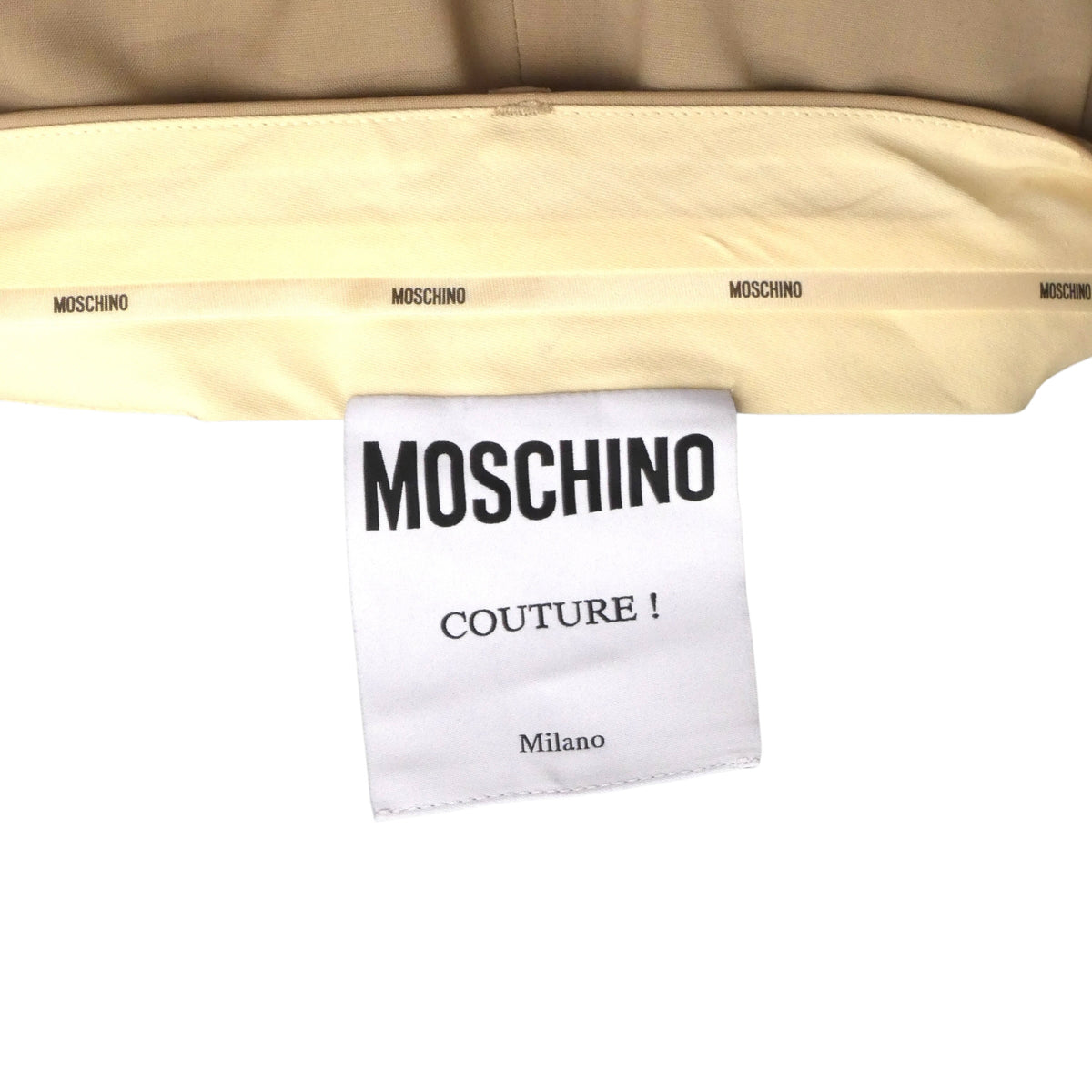 MOSCHINO COUTURE! - S2025 Beige Slipper Pocket Shorts, Size-0