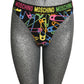 MOSCHINO UNDERWEAR - NWT Safety Pin Print Thong, Size-8