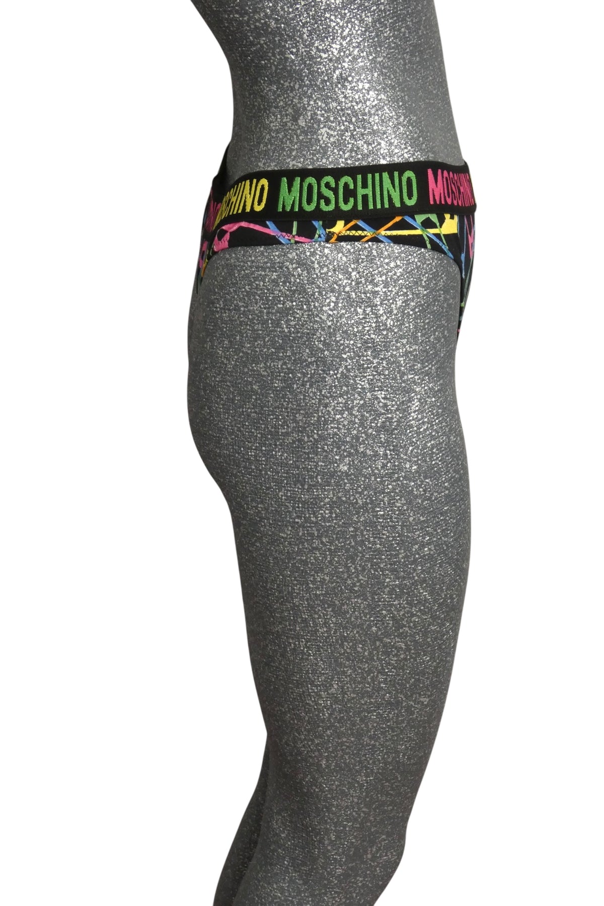 MOSCHINO UNDERWEAR - NWT Safety Pin Print Thong, Size-8