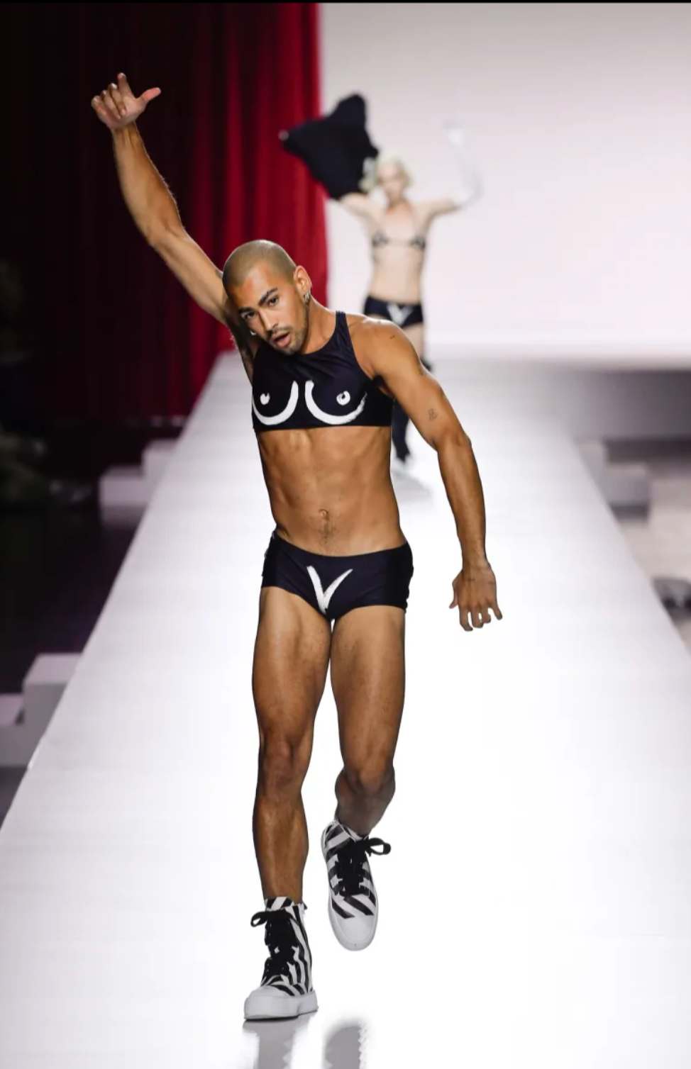 MOSCHINO COUTURE! - 2024 NWT Painted Swim Trunks, Size-6