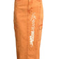 MOSCHINO JEANS - 2025 Orange Slow Down Maxi Skirt, Size-6