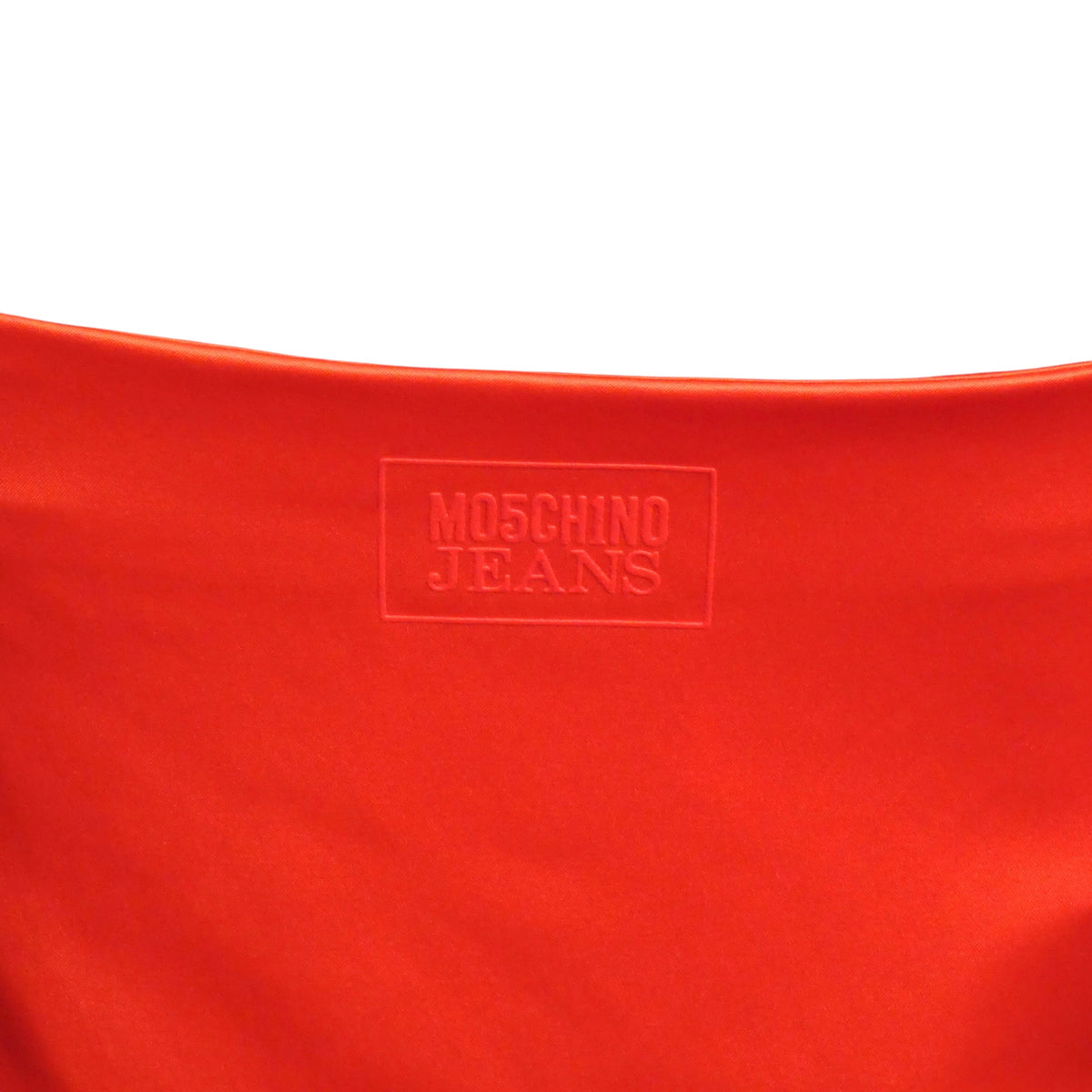 MOSCHINO JEANS - 2025 Orange Satin Midriff Top, Size-4