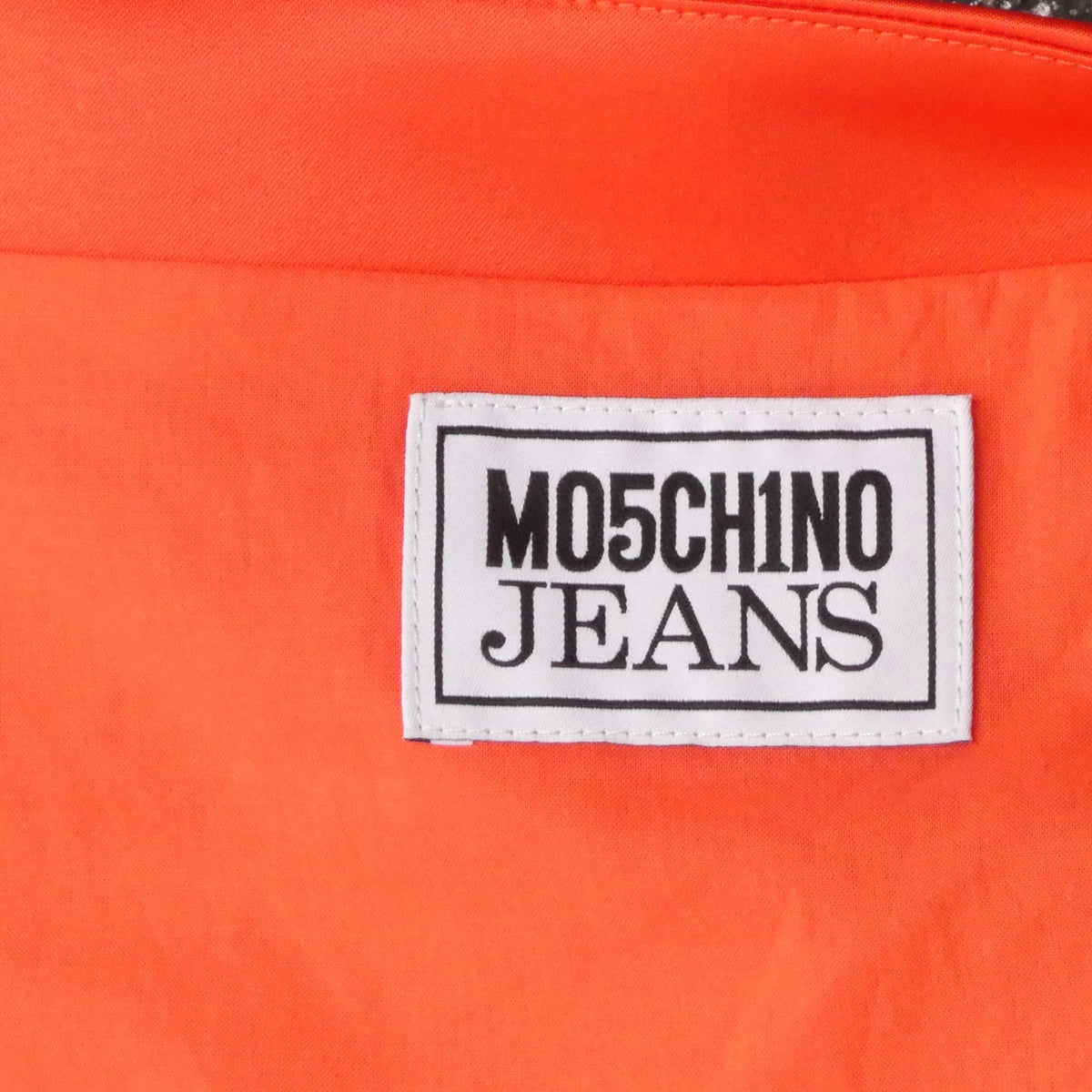 MOSCHINO JEANS - 2025 Orange Satin Midriff Top, Size-4