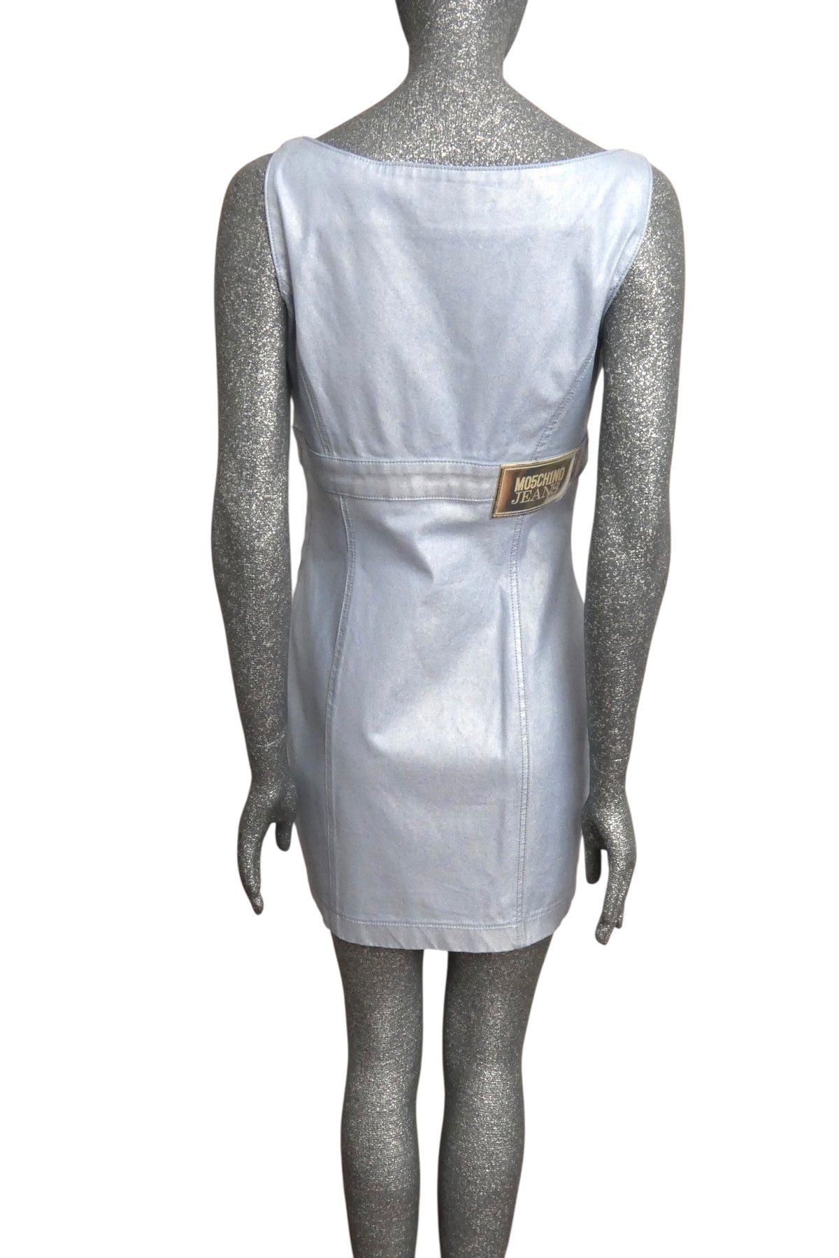 MOSCHINO JEANS - 2024 Blue Upside Down Jean Dress, Size-Small