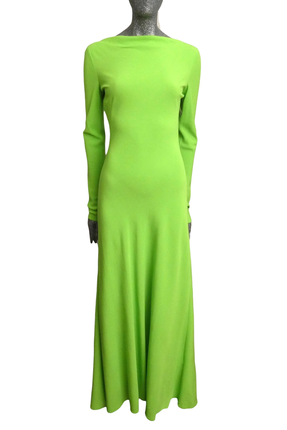 MOSCHINO JEANS - 2025 Green Rayon Crinkle Evening Dress, Size-4