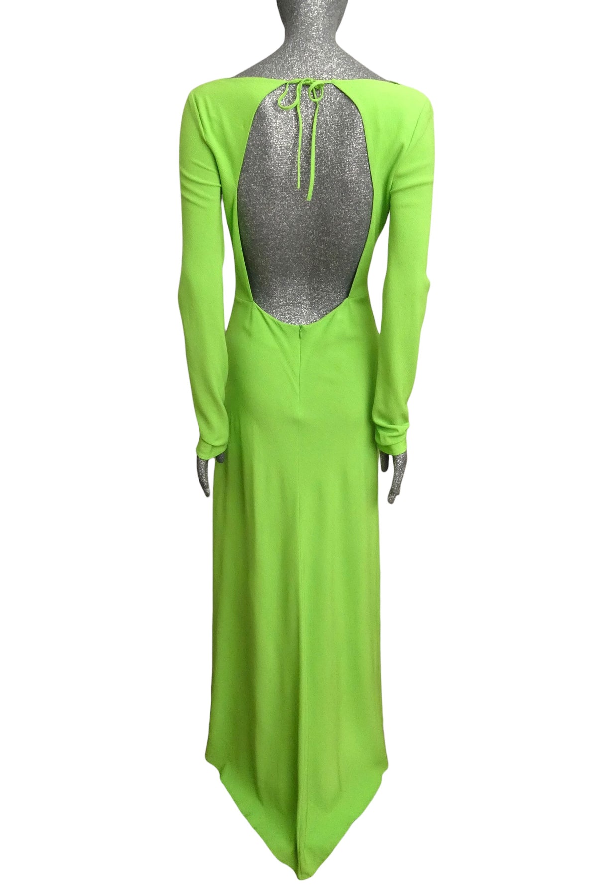MOSCHINO JEANS - 2025 Green Rayon Crinkle Evening Dress, Size-4