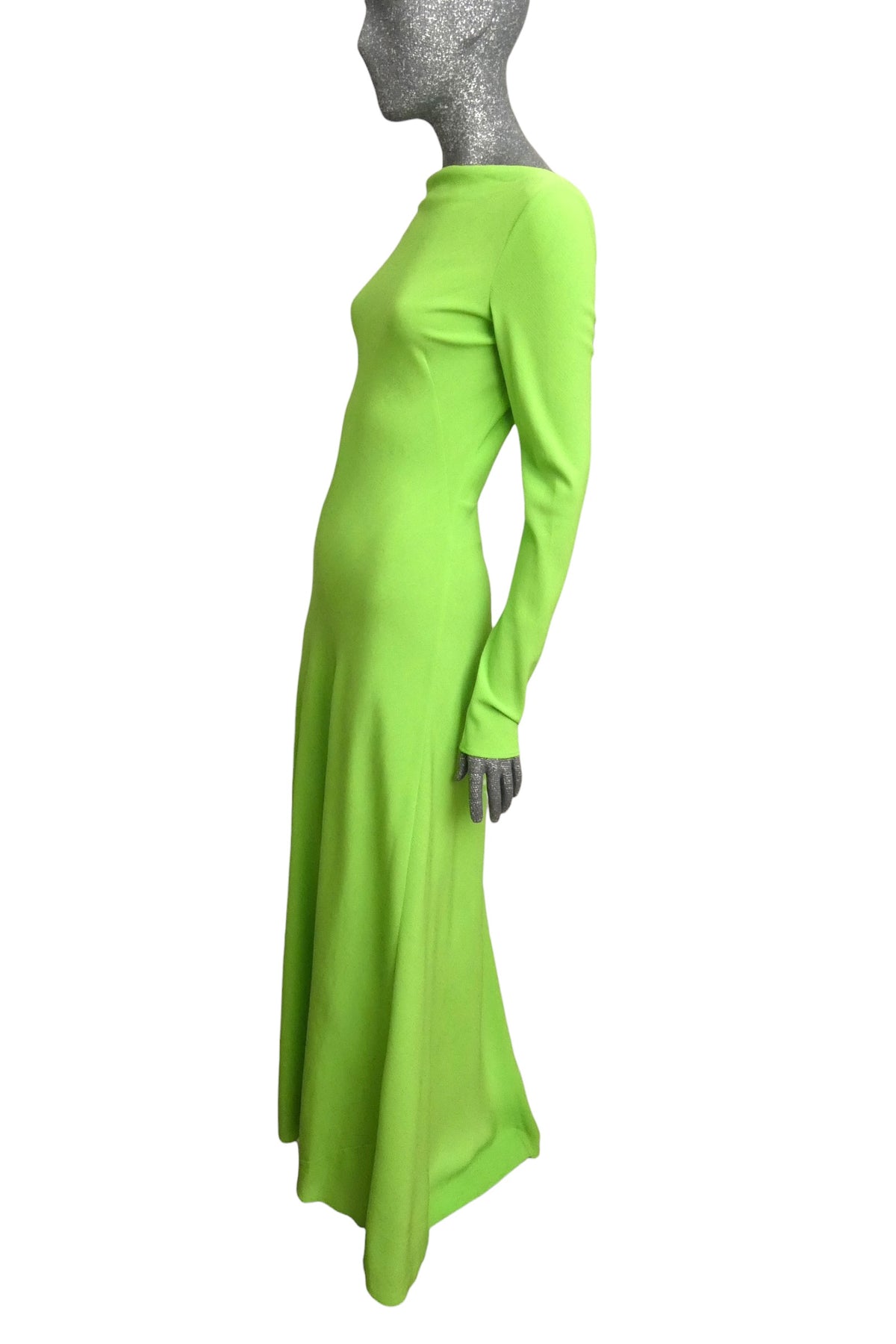MOSCHINO JEANS - 2025 Green Rayon Crinkle Evening Dress, Size-4