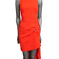 MOSCHINO JEANS - 2024 Red Asymmetrical Hem Dress, Size-4