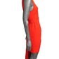MOSCHINO JEANS - 2024 Red Asymmetrical Hem Dress, Size-4