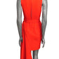 MOSCHINO JEANS - 2024 Red Asymmetrical Hem Dress, Size-4