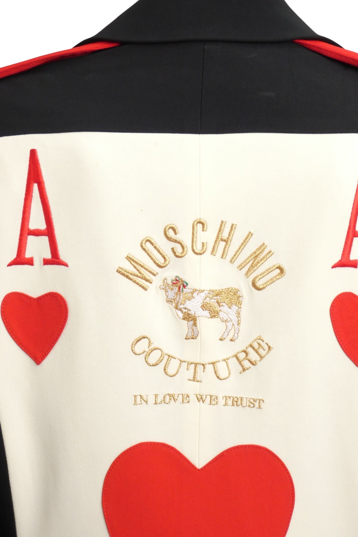 MOSCHINO COUTURE!  1989 10th Anniversary Ace Of Hearts Blazer, Size-6